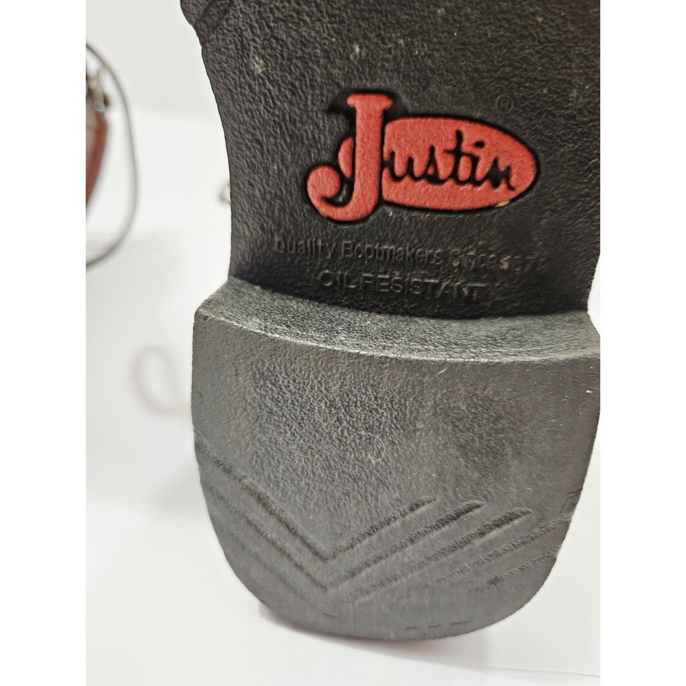 Vimtage Women's Justin Kiltie Leather Y2K Brown Boots Size 6.5 Ankle Distressed - Picture 13 of 16